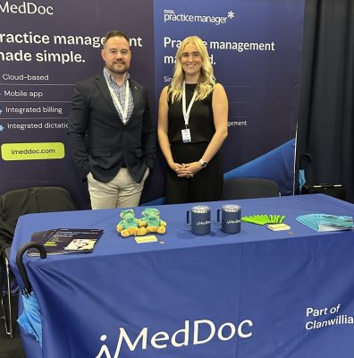 Matt and Olivia at the iMedDoc stand at BASK 2024.